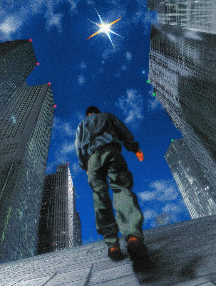 Stylized blue duotone portrait of a woman with long hair facing slightly backward