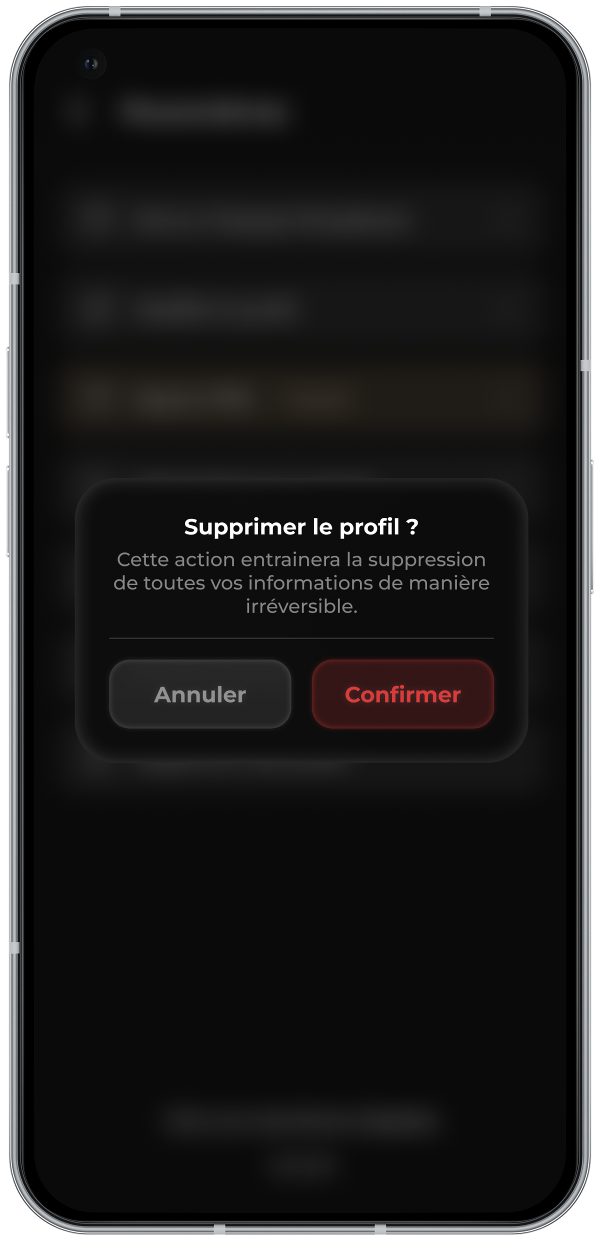 Supprimer le profil Partybloom